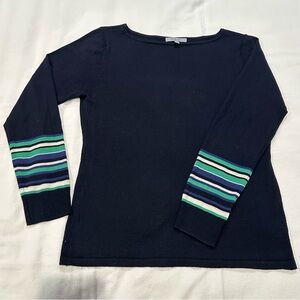 Classiques Entier Womens Large Merino Wool Sweater Nautical Preppy Quiet Luxury